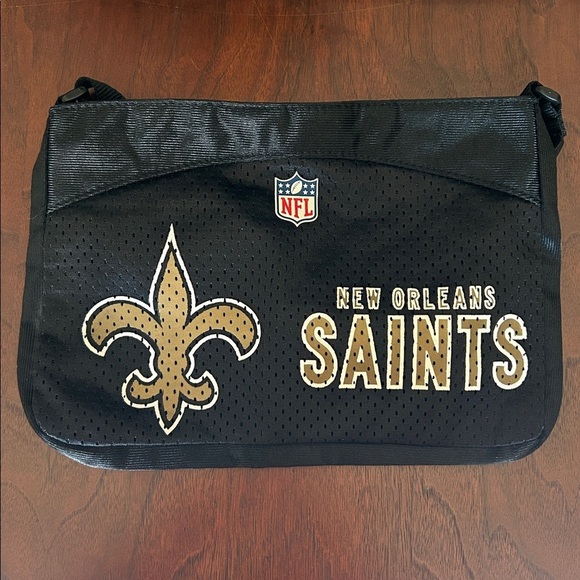 Profanity Handbags - ⚜️ NFL New Orleans Saints ⚜️ Black Shoulder/Crossbody Bag